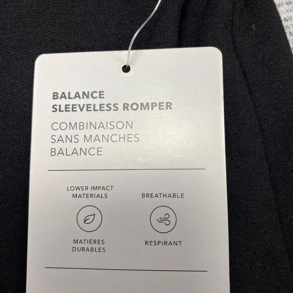 Athleta Balance Sleeveless Romper Black Womens Size Medium MSRP: $79 - Picture 4 of 16